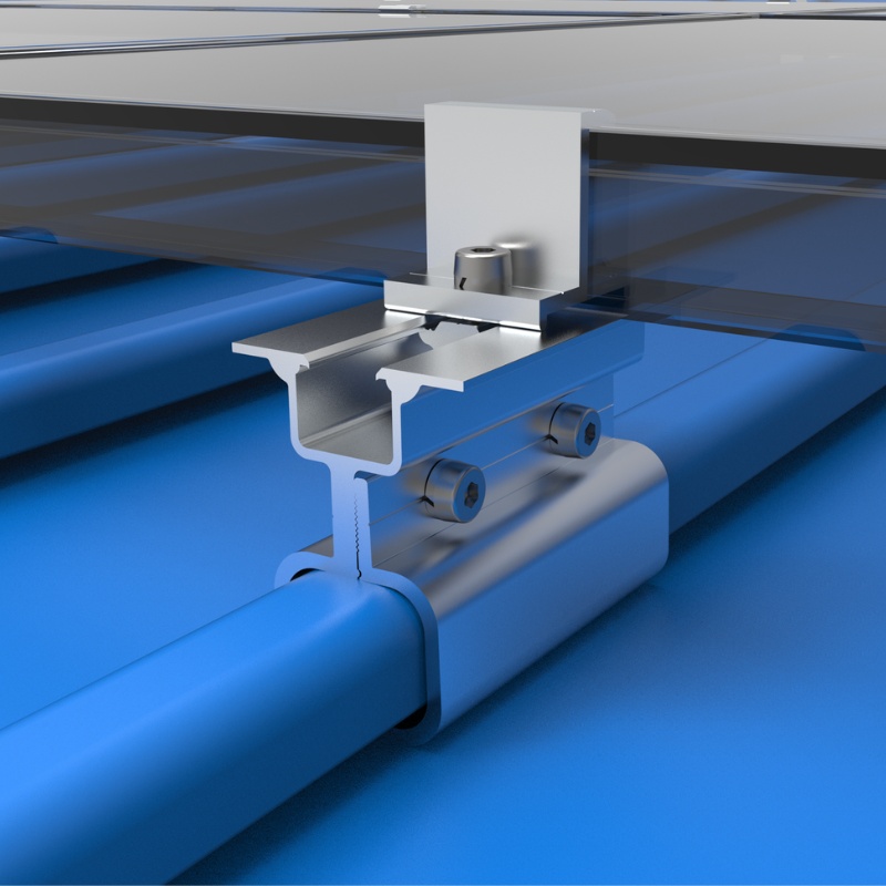 Platform Without Rails Non-Penetrating Metal Roof Mounting Solution without Rails{1102}